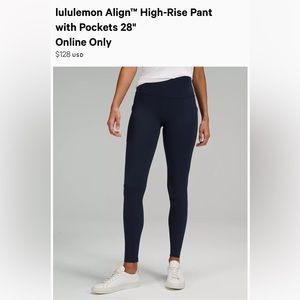 Lululemon align high-rise leggings with pockets 28”